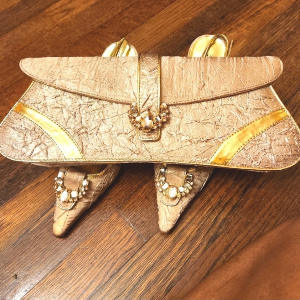 J.Renee' Gold Clutch (shoes not included)
